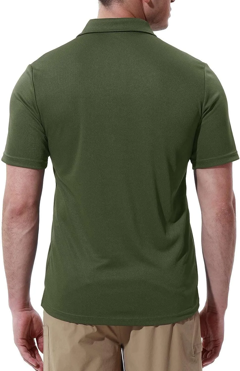 Rdruko Men's Polo Shirts Short Sleeve Quick Dry Outdoor Golf Sports Shirts with Pocket