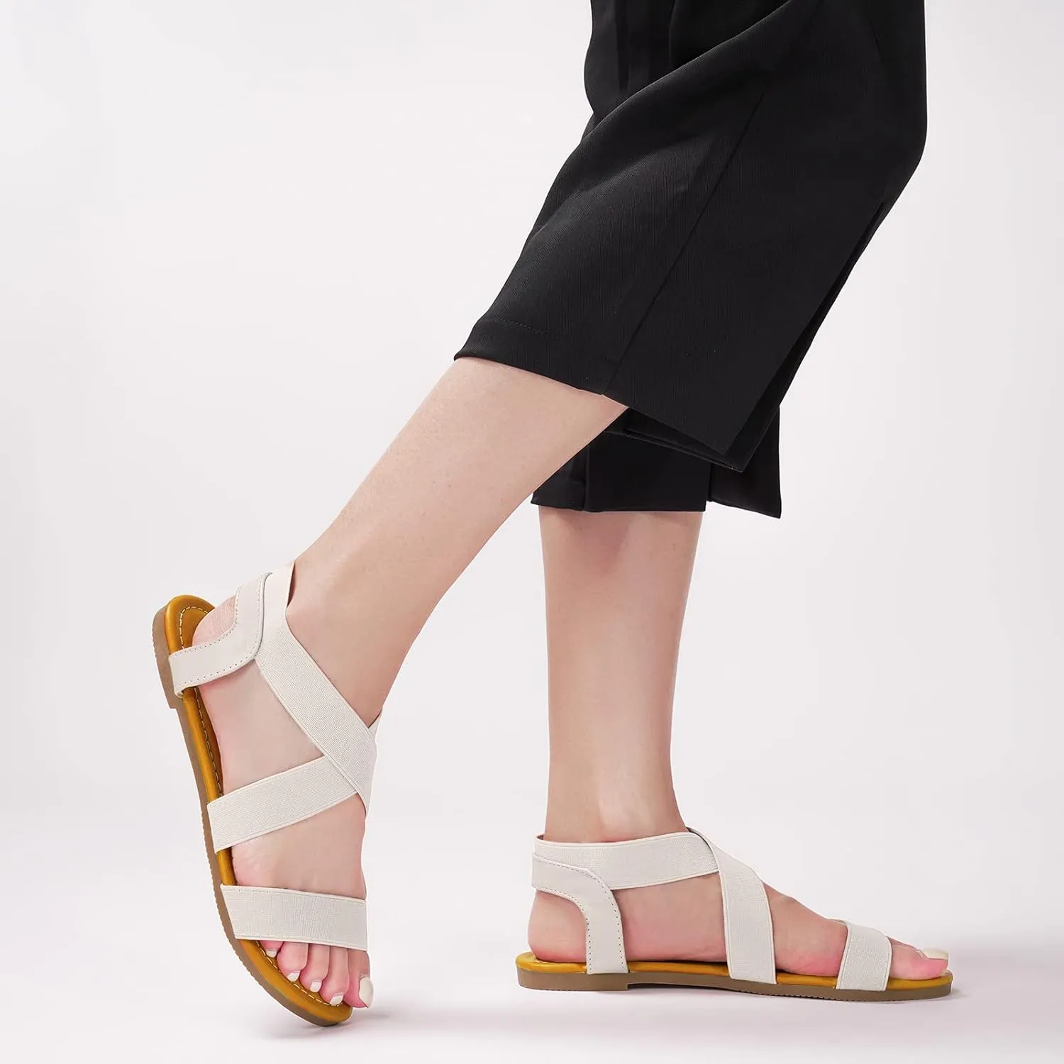 Rekayla Flat Elastic Sandals for Women