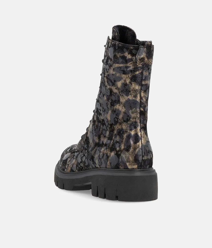 Remonte Fabulous Black Combi Leather Ankle Boots