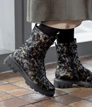 Remonte Fabulous Black Combi Leather Ankle Boots