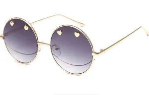 Retro round sunglasses exaggerated styling glasses