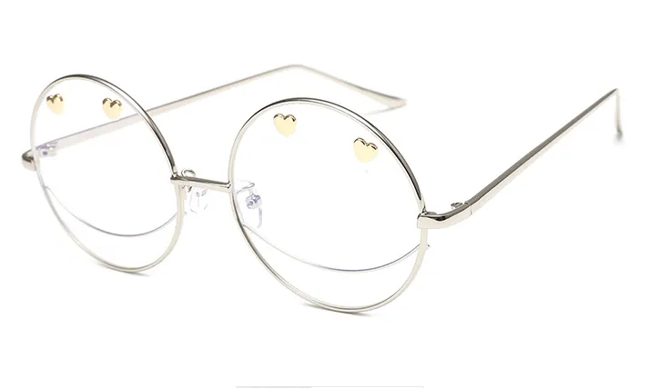Retro round sunglasses exaggerated styling glasses