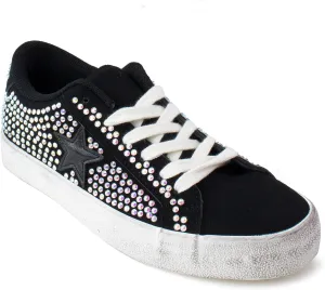 RF ROOM OF FASHION Women's Casual Low Top Trendy Fashion Star Sneakers Flats