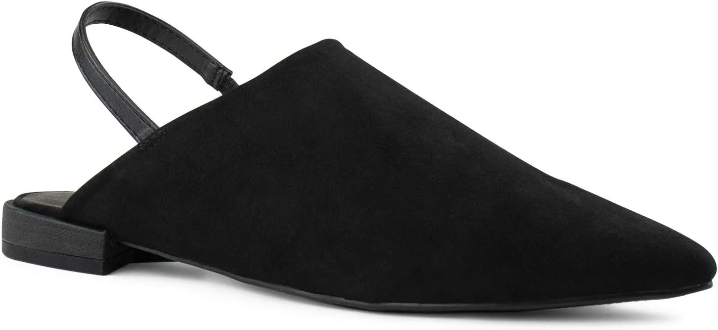 RF ROOM OF FASHION Women's Pointed Toe Slingback Low Block Heel Mule Pumps
