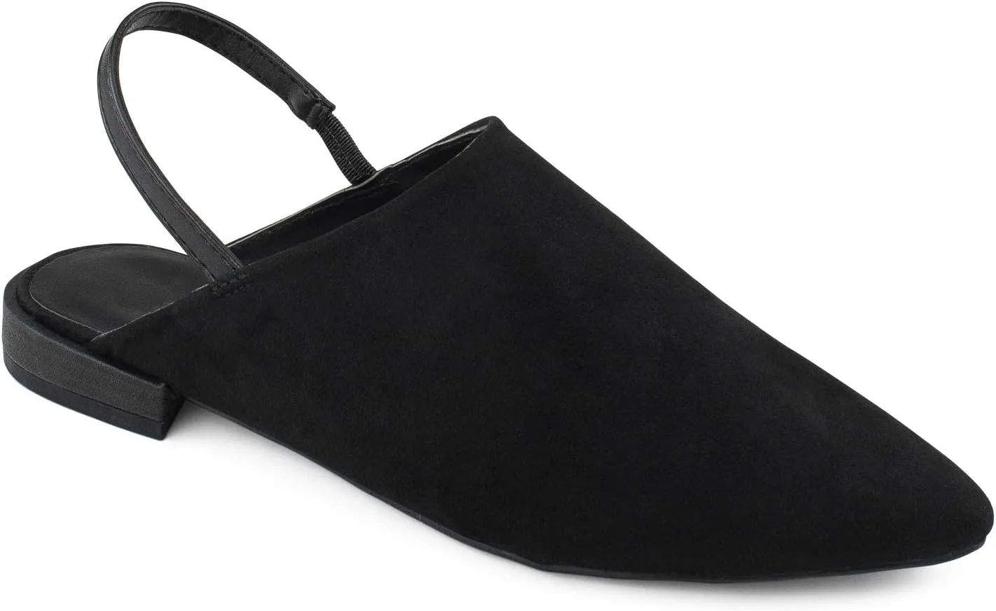 RF ROOM OF FASHION Women's Pointed Toe Slingback Low Block Heel Mule Pumps