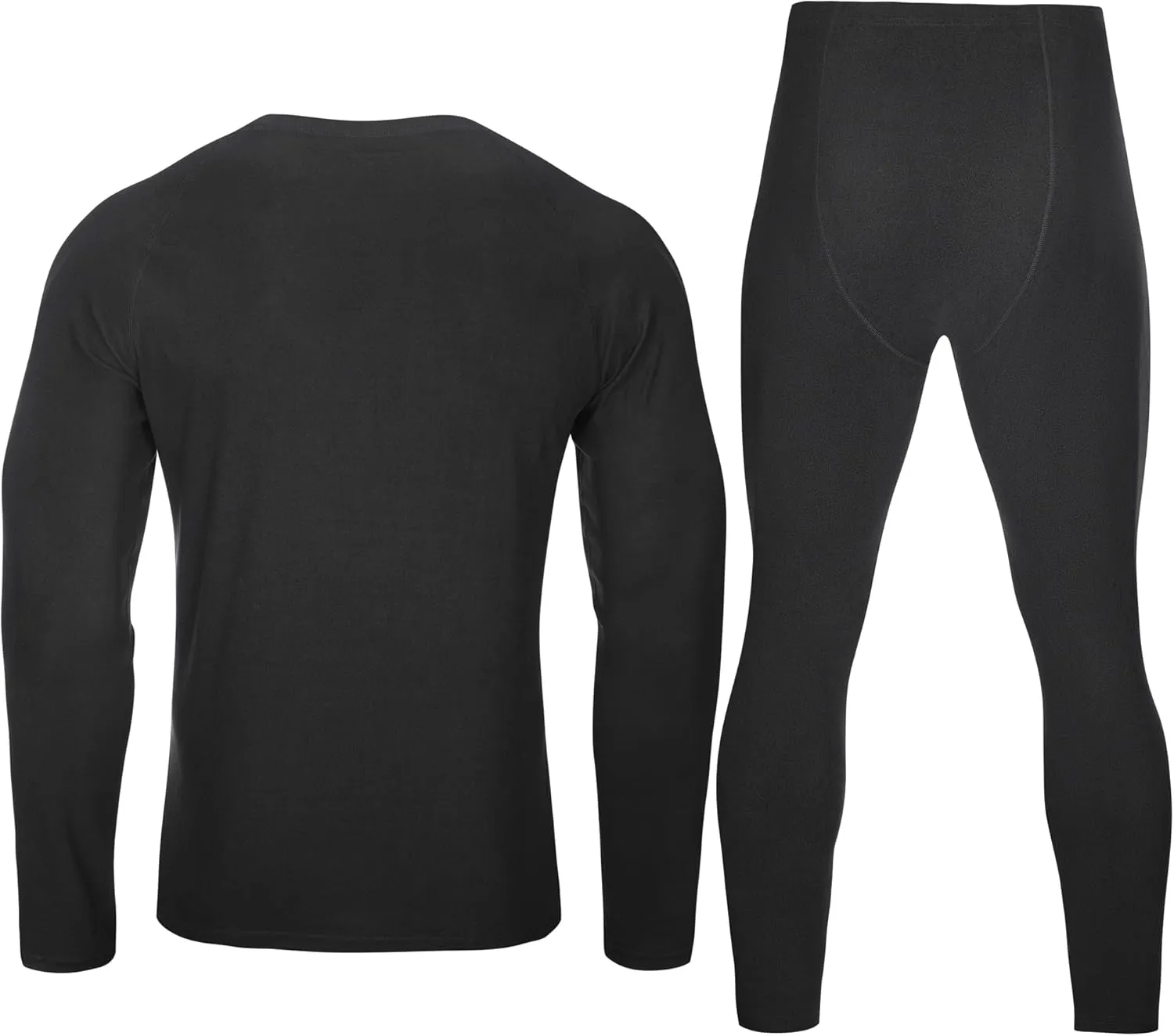 Roadbox Thermal Underwear for Men: Fleece Lined Long Johns Base Layer Cold Weather Winter Ski Thermals Top and Bottom Set