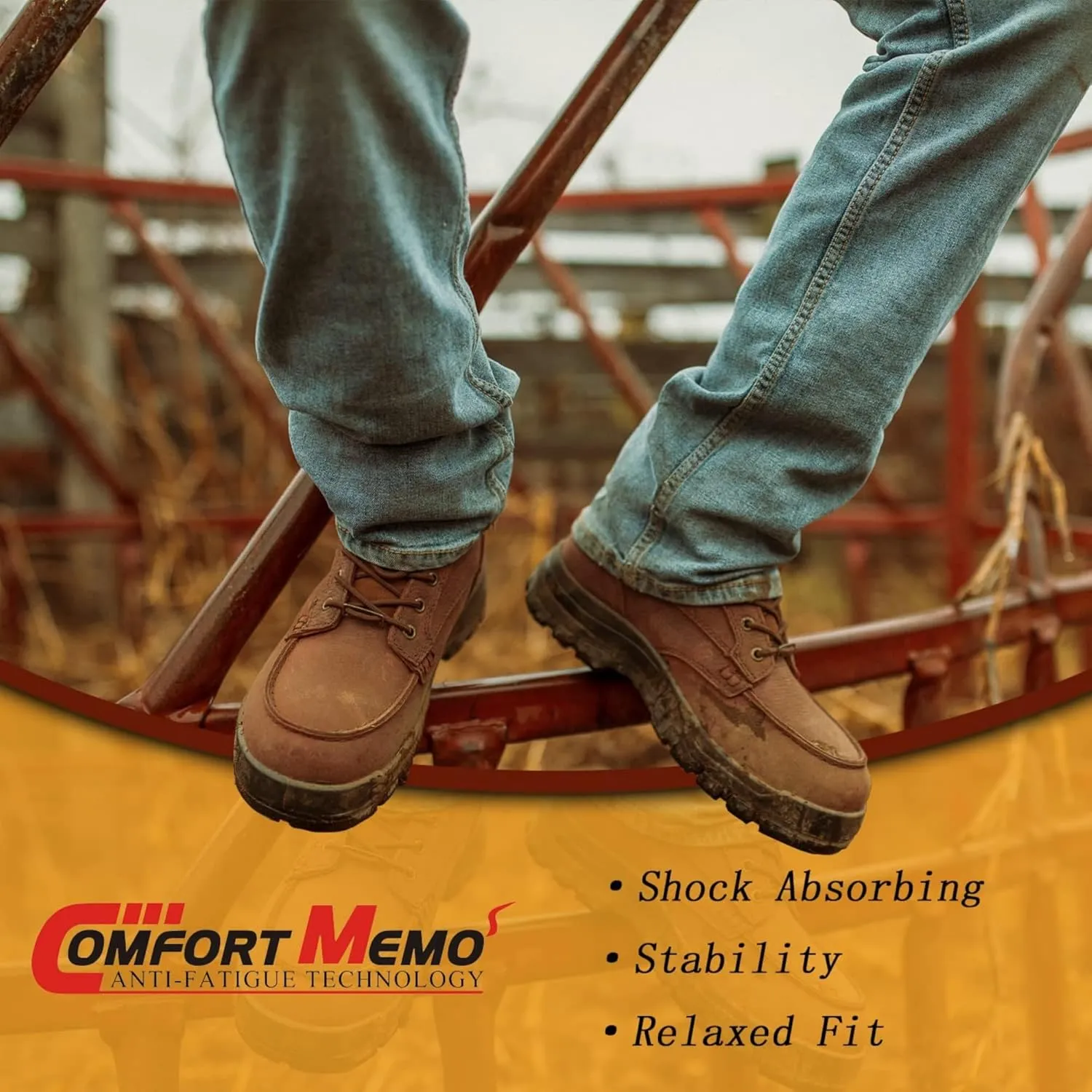ROCKROOSTER Work Boots for Men, Oiled Leather 6 inch Durable Wide Work Shoes(AK370-AK371-AK372)