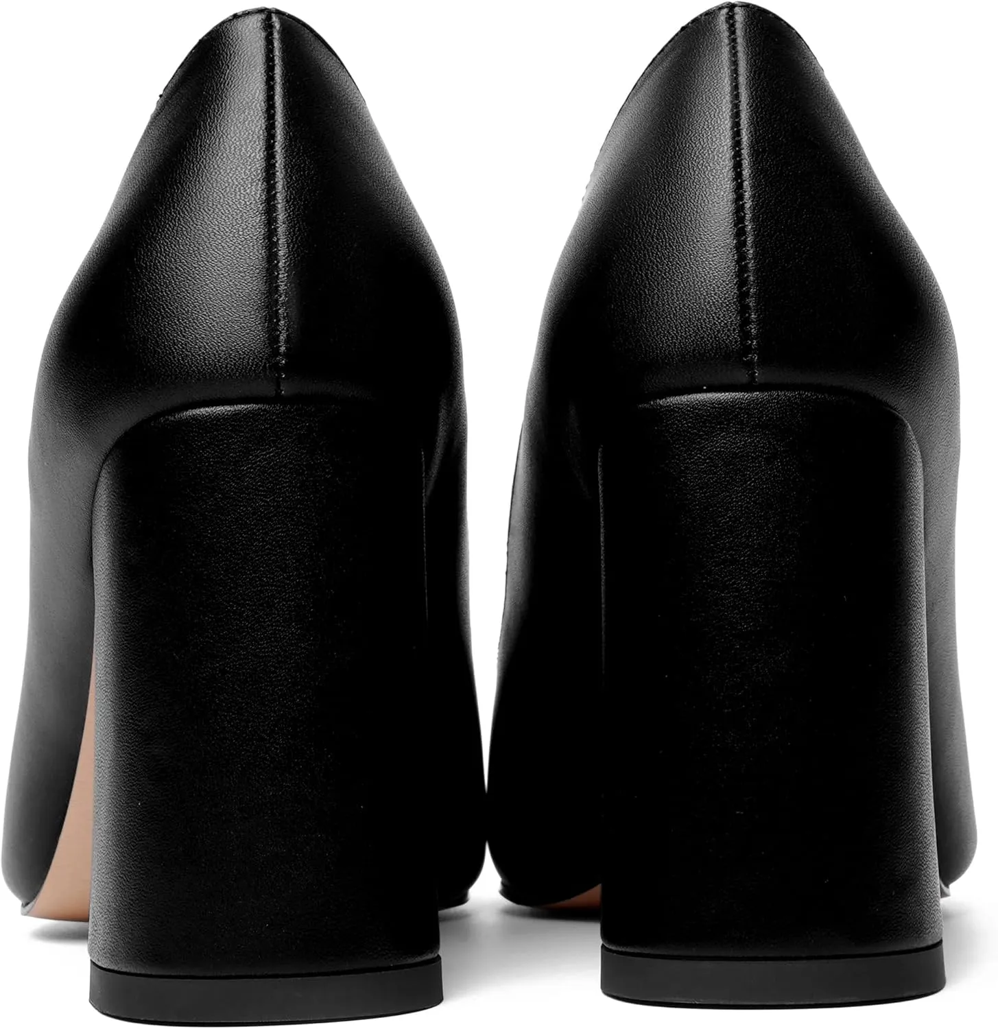 ROSERWISH Womens Sexy Elegant Pointed Toe Slip On Matte Wedding Block High Heel Pumps Dressy Shoes 3.5 Inch