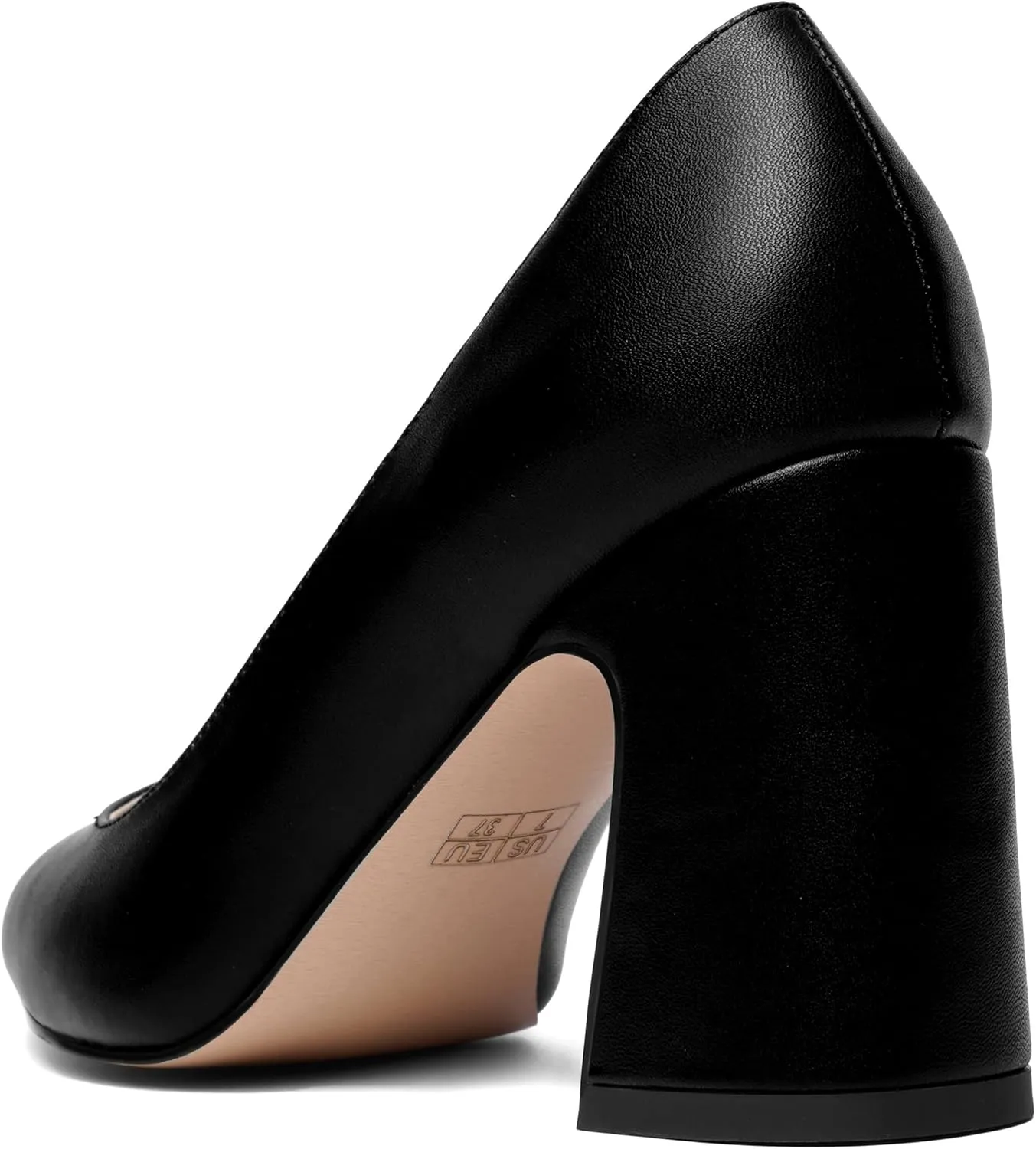 ROSERWISH Womens Sexy Elegant Pointed Toe Slip On Matte Wedding Block High Heel Pumps Dressy Shoes 3.5 Inch