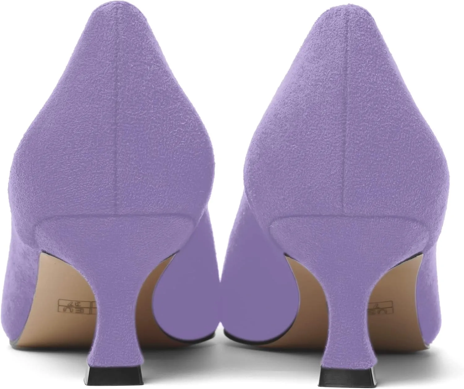 ROSERWISH Womens Slip On Casual Office Suede Pointed Toe Elegant Kitten Low Heel Pumps Dress Shoes 2 Inch