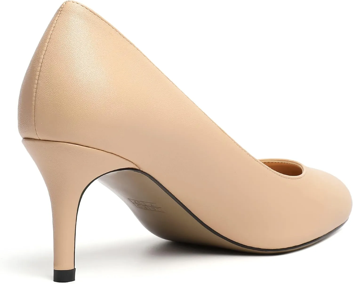 ROSERWISH Womens Slip On Wedding Party Round Toe Sexy Elegant Stiletto Mid Heel Pumps Dress Shoes 2.5 Inch