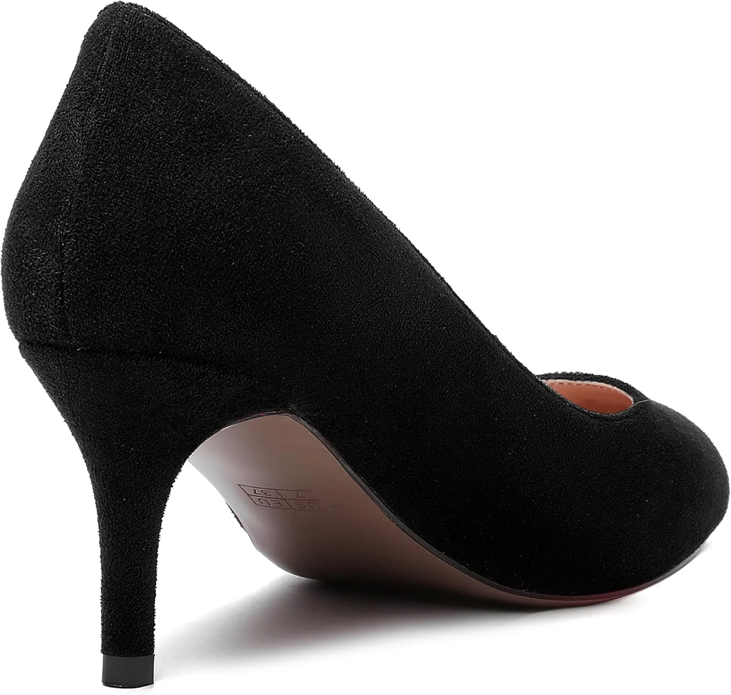 ROSERWISH Womens Slip On Wedding Party Round Toe Sexy Elegant Stiletto Mid Heel Pumps Dress Shoes 2.5 Inch