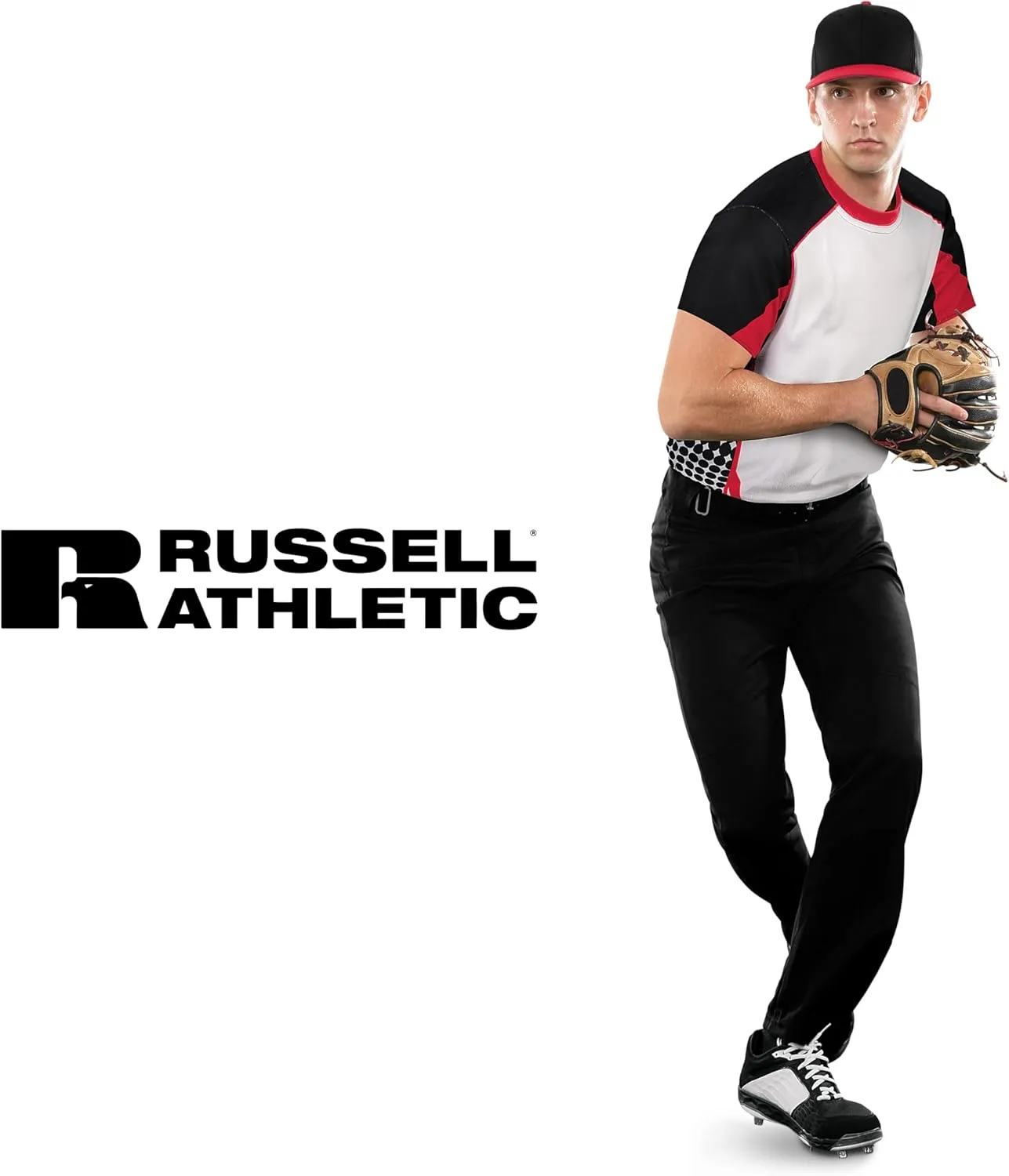 Russell Athletic Boys' Youth Boot Cut Game Pant, Reinforced Knees, Durable Stretch Fabric