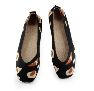 RVROVIC Women Flat Shoes Knitted Lightweight Slip-on Loafers Breathabel Soft Comfortable Ballet Flats
