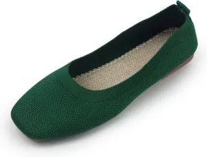 RVROVIC Women Flat Shoes Knitted Lightweight Slip-on Loafers Breathabel Soft Comfortable Ballet Flats
