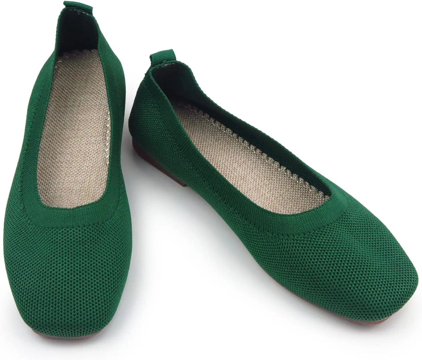 RVROVIC Women Flat Shoes Knitted Lightweight Slip-on Loafers Breathabel Soft Comfortable Ballet Flats
