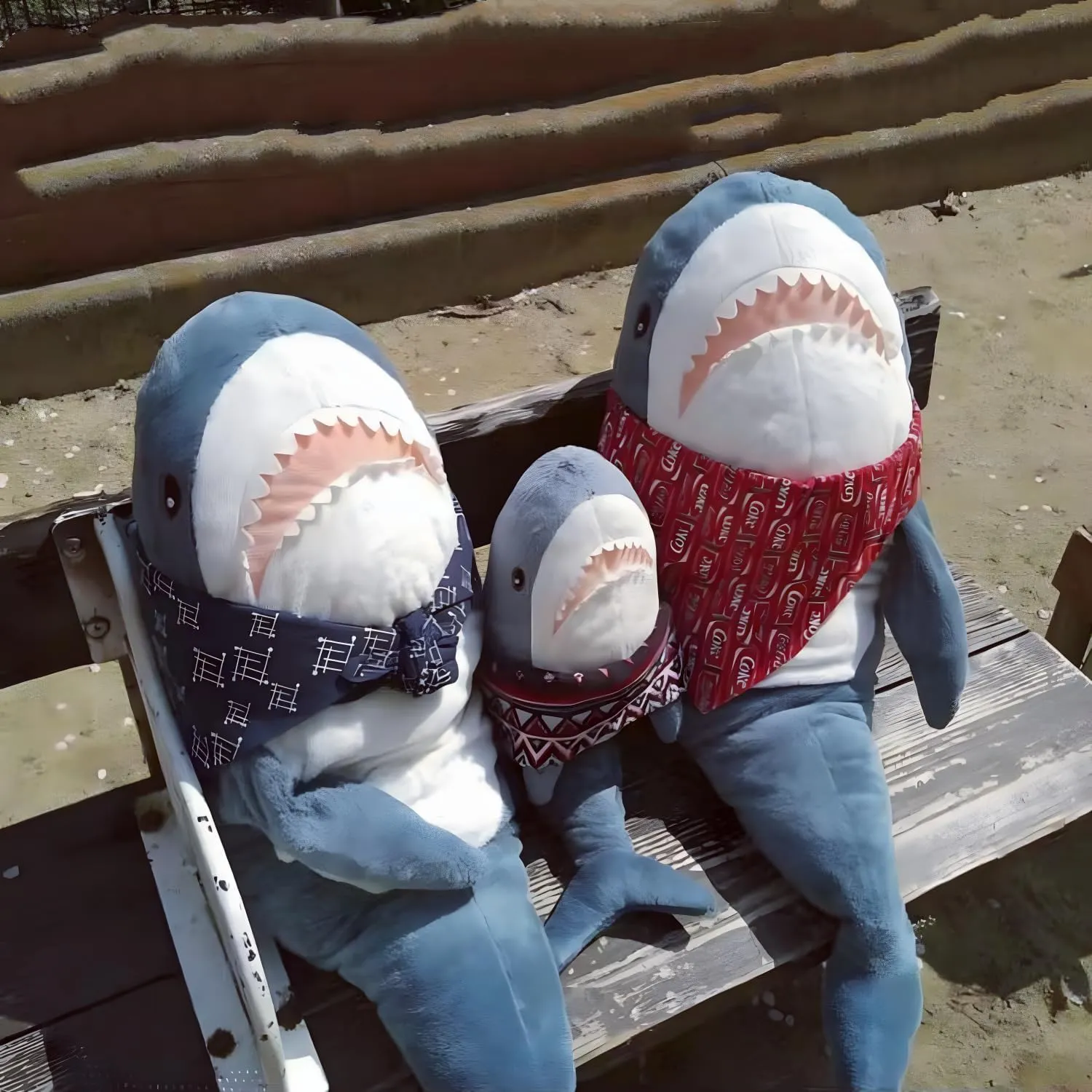 Ryttir 2 Pack 23.6 Inch Large Shark Stuffed Animal,Soft Shark Plush Chubbier Stuffed Shark Décor Fuzzy Shark Pillow,Perfect Stress Relief Shark Gifts for Women Kids