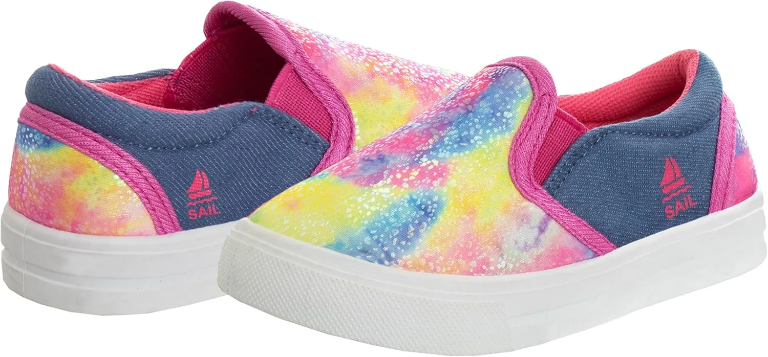Sail Girl's Slip on Light-Weight Breathable Walking Sneakers
