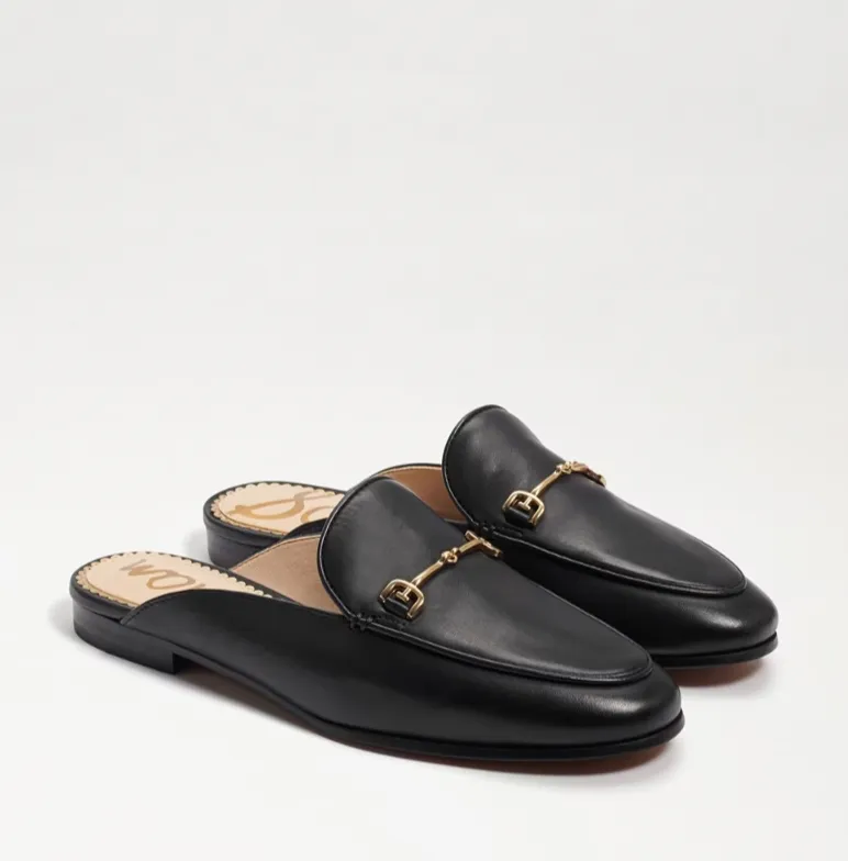 SAM EDELMAN Linnie Bit Black Leather Women Mule