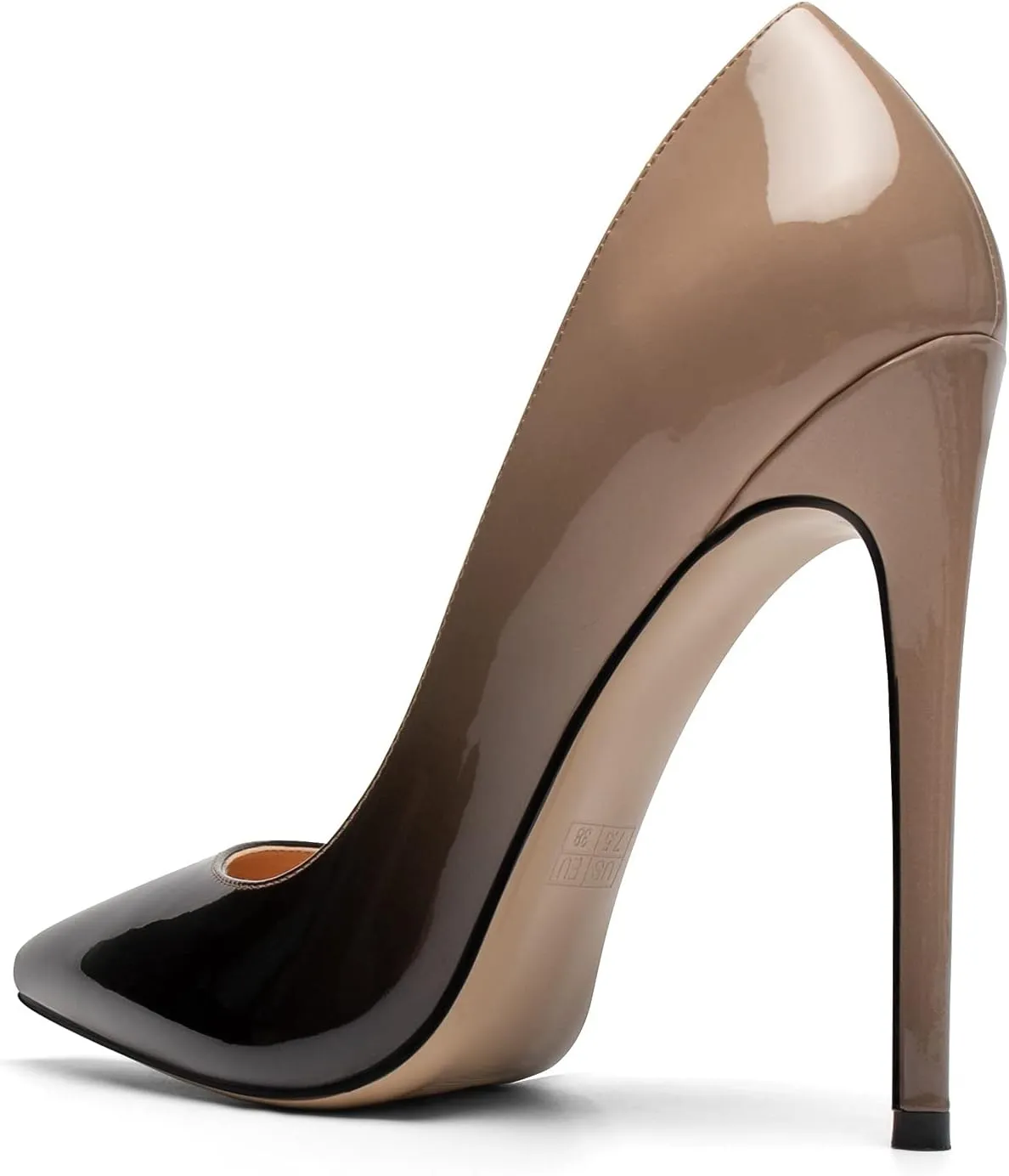 SAMMITOP Women's Pointed Toe High Heel Pumps 10cm Classic Stiletto Suede Shoes