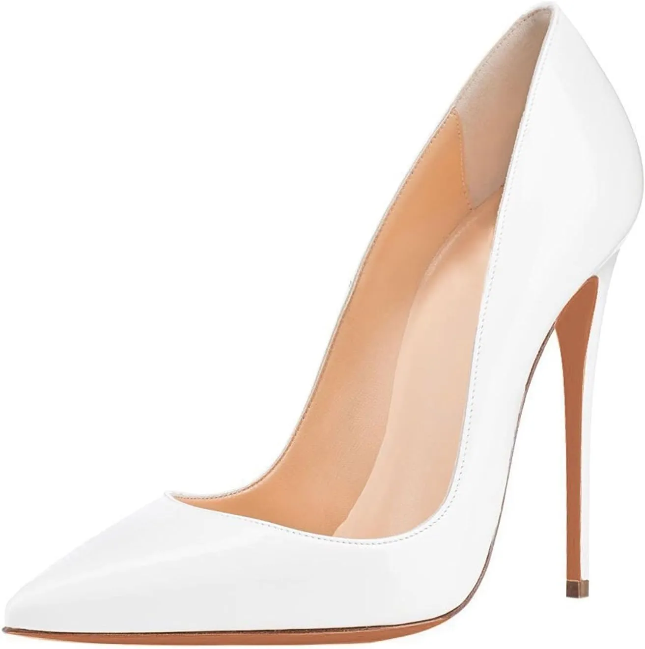 SAMMITOP Women's Pointed Toe High Heel Pumps 10cm Classic Stiletto Suede Shoes