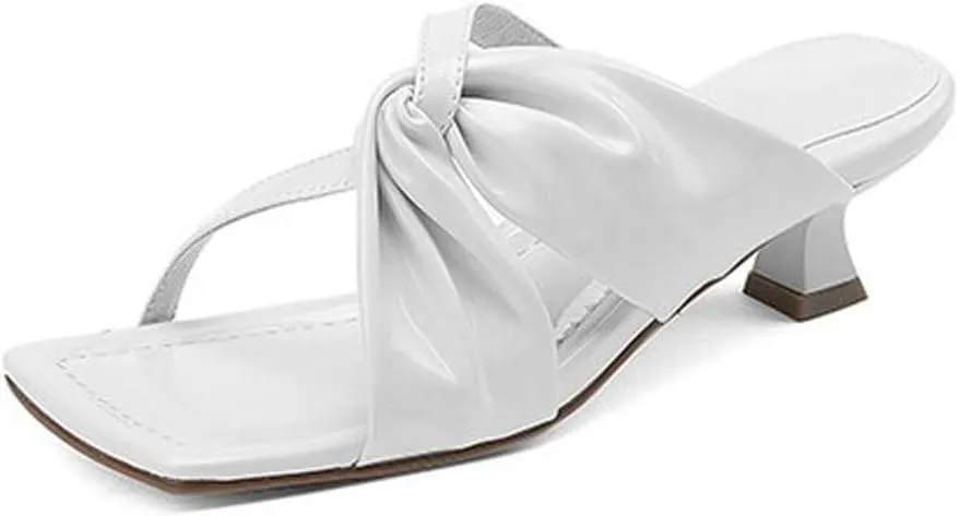 Sandals For Women Women Slippers Split Leather Kitten Heel Women Sandals High Heel Shoes for Women Elegant Women Slides Slippers Woman