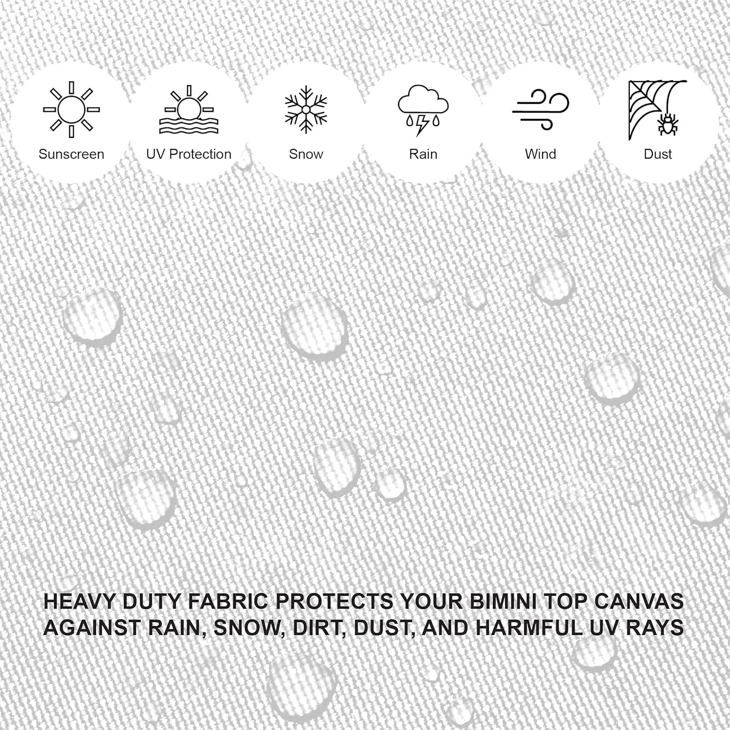 SavvyCraft 4 Bow Bimini Top Replacement Cover 9 Colors Options 8ft and 10ft Long, Durable Marine Grade Canvas Sun Shade Boat Canopy, Easy Install Zipper Sleeves, Replacement Canvas Only No Fram