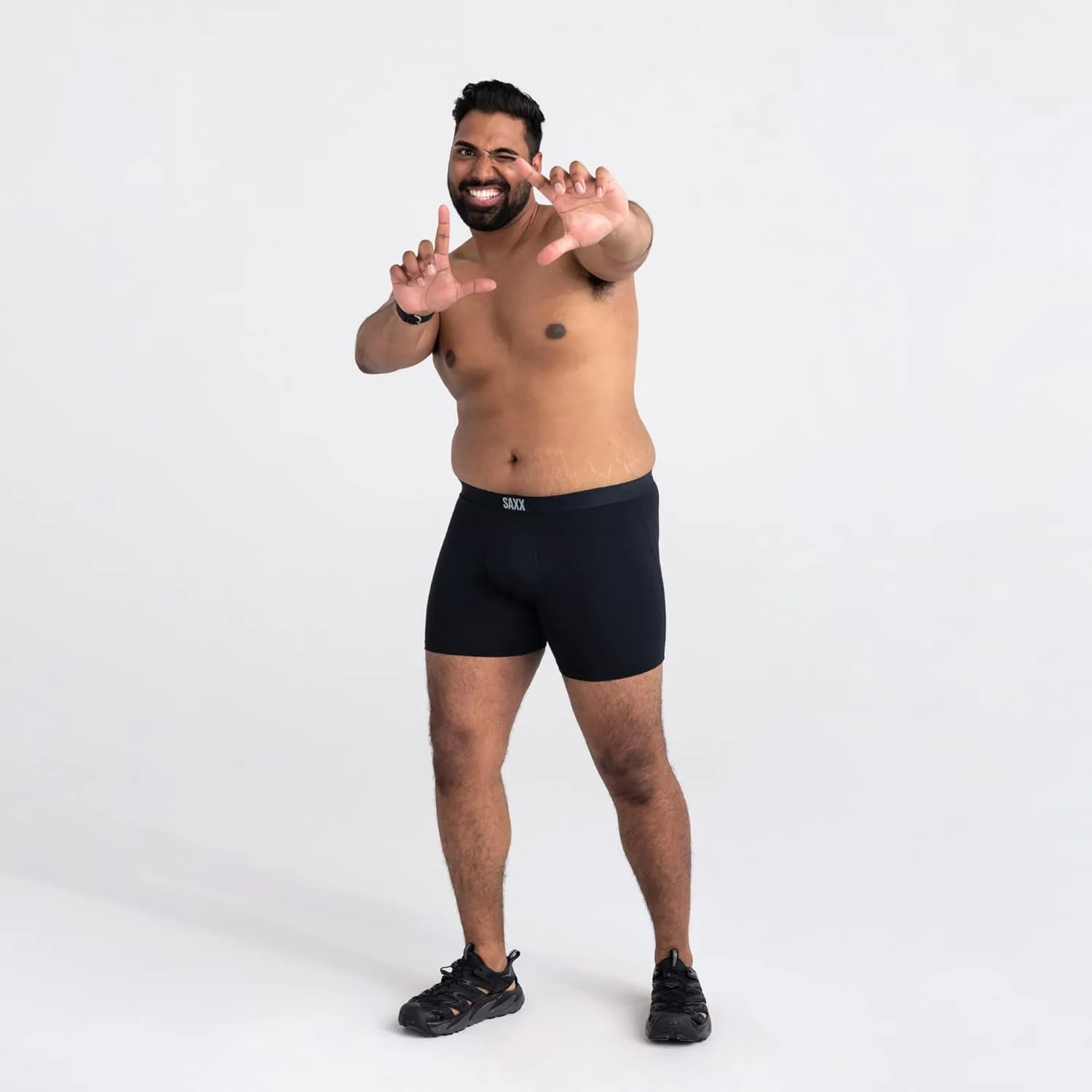 SAXX Underwear Co. Men's Underwear with Pouch Ultra Super Soft Boxer Brief Fly 3Pk