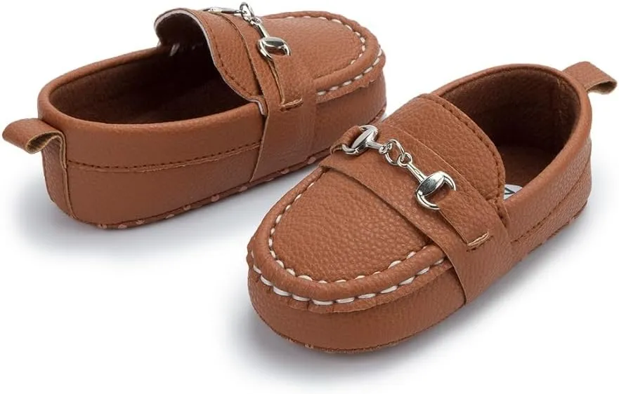 Sekantrol Baby Girls Boys Shoes,Infant Toddler Soft Sole Non Slip Flat Lazy Cute Loafers,Unisex Casual Oxford Dress Shoes