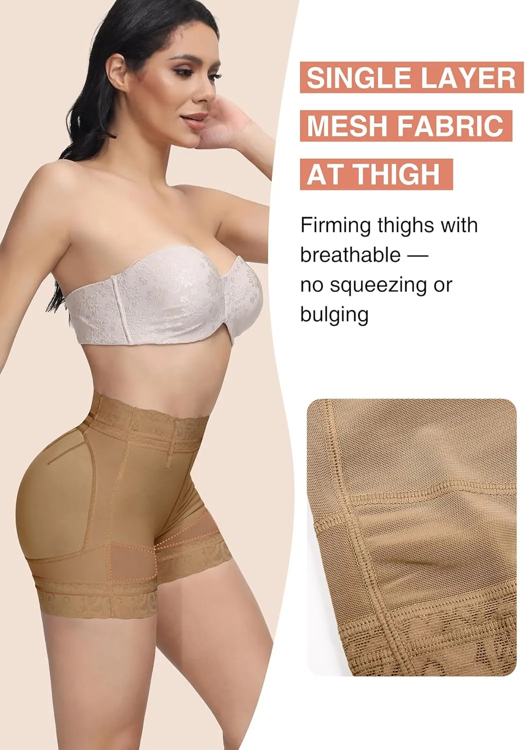 SHAPSHE Butt Lifting Shapewear for Women Tummy Control Body Shaper Shorts Slimmer Flat Tummy Butt Shaper Panties
