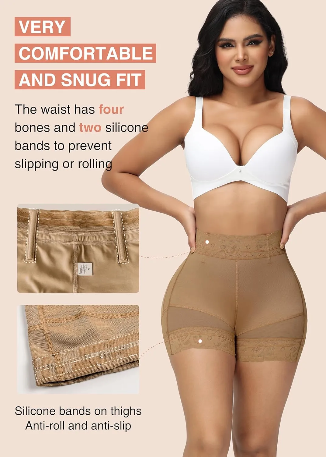SHAPSHE Butt Lifting Shapewear for Women Tummy Control Body Shaper Shorts Slimmer Flat Tummy Butt Shaper Panties