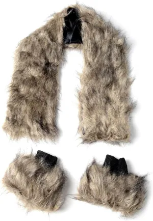 Shop LC Faux Fur Scarf for Women Neck Wrap with Boot Cuffs 100% Polyester Winter Accessories Birthday Mothers Day Gifts