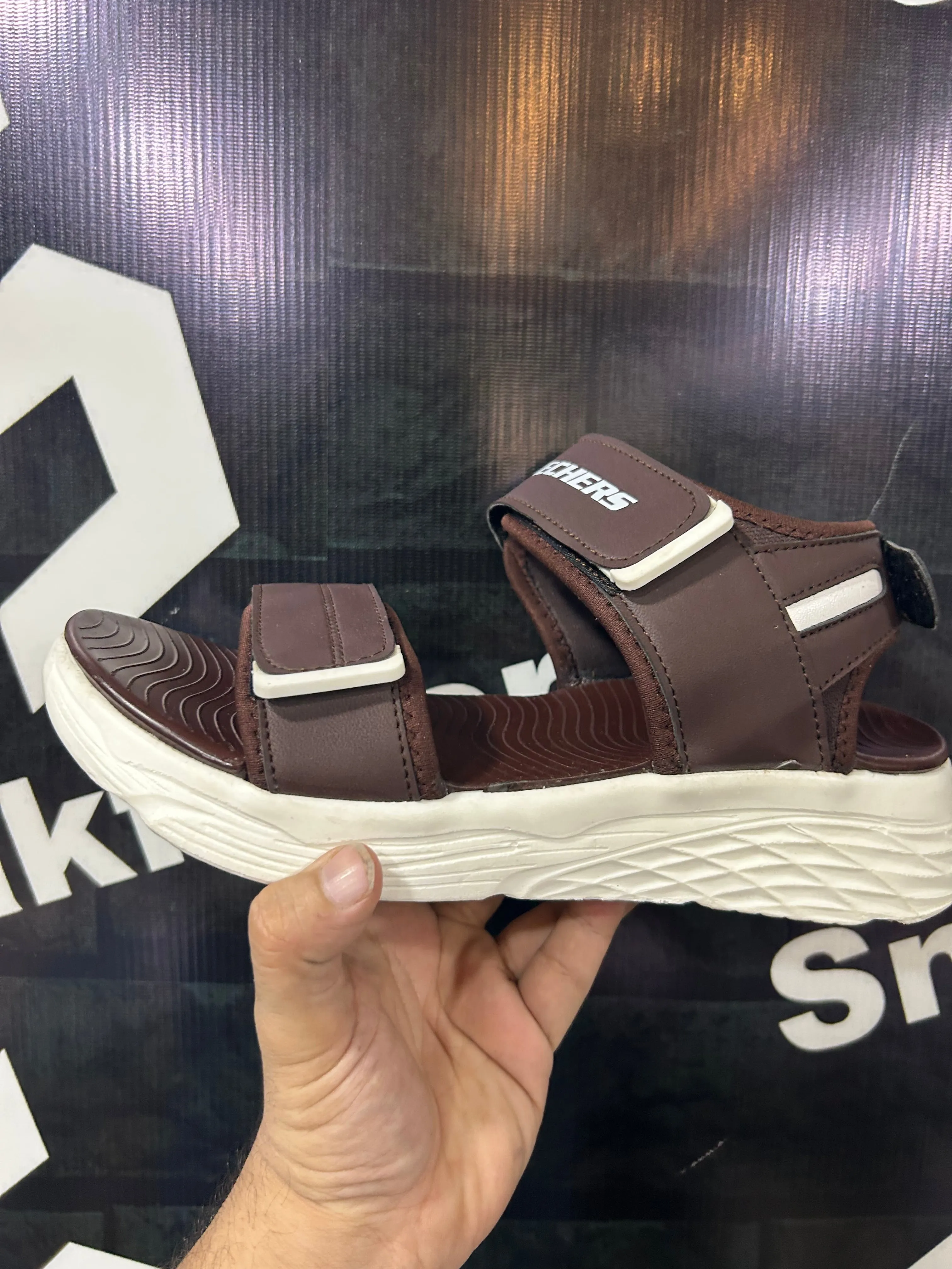 SK - Sandal - D4 - Brown White