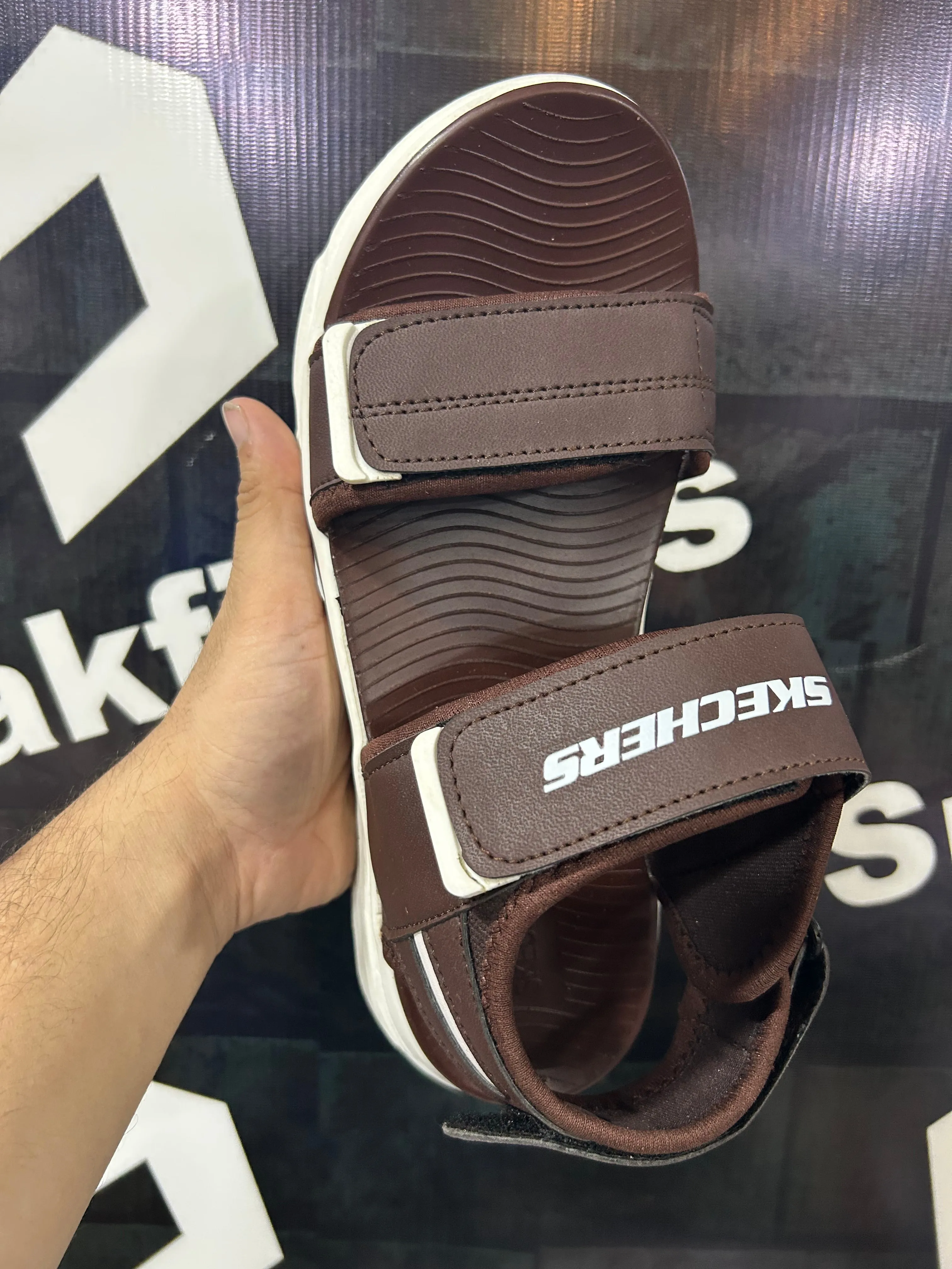 SK - Sandal - D4 - Brown White