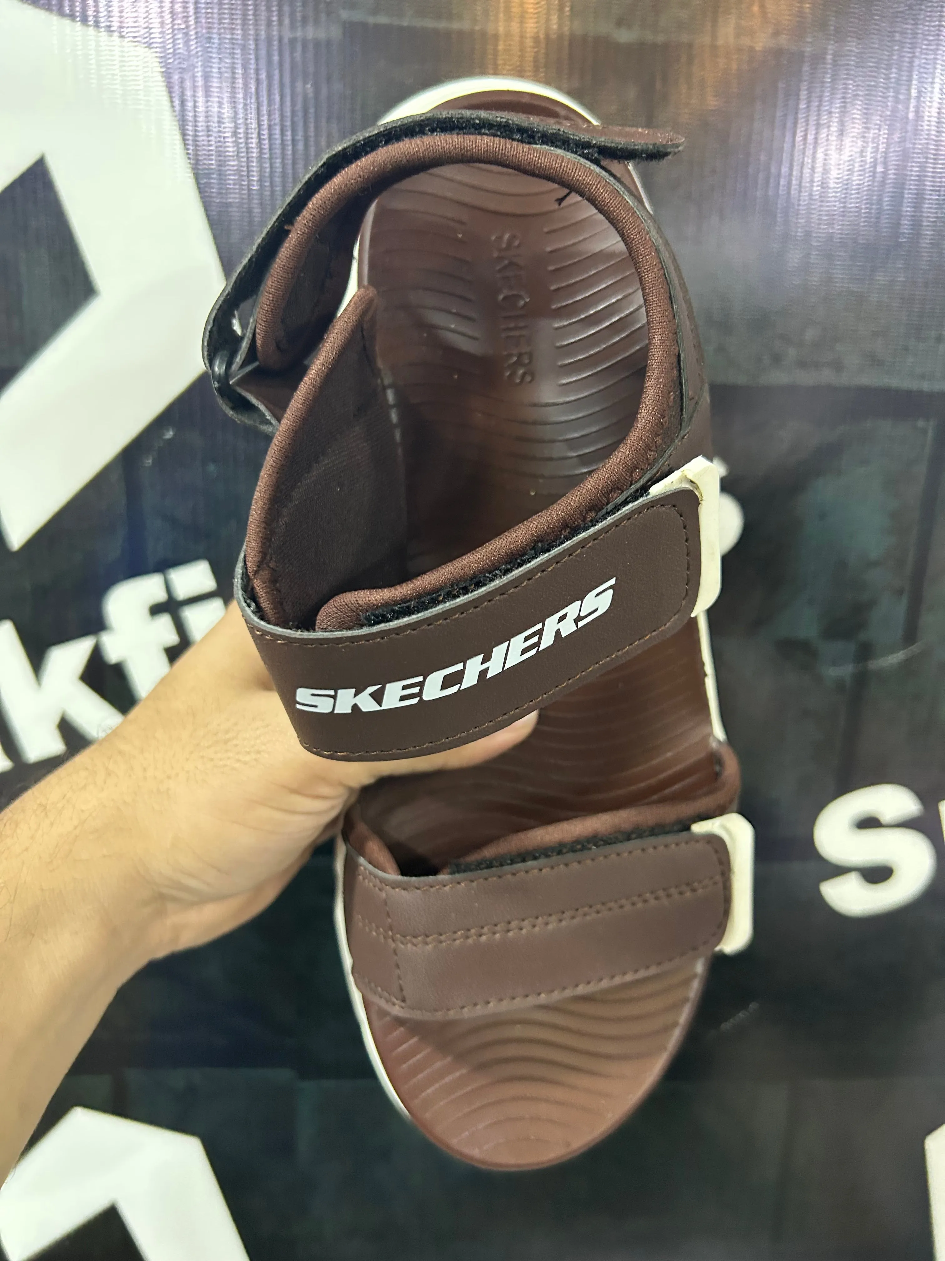 SK - Sandal - D4 - Brown White