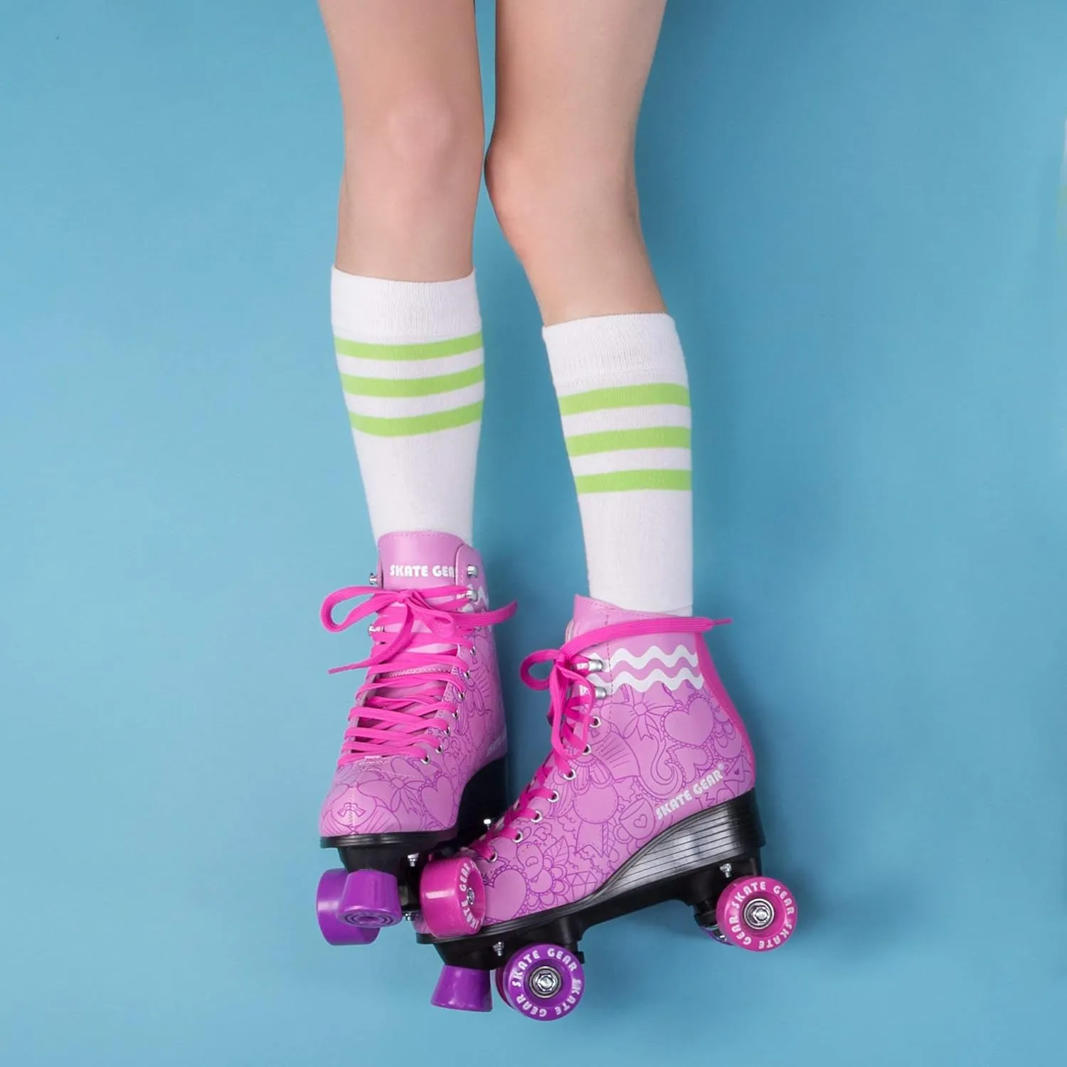 Skate Gear Retro Quad Design Roller Skates