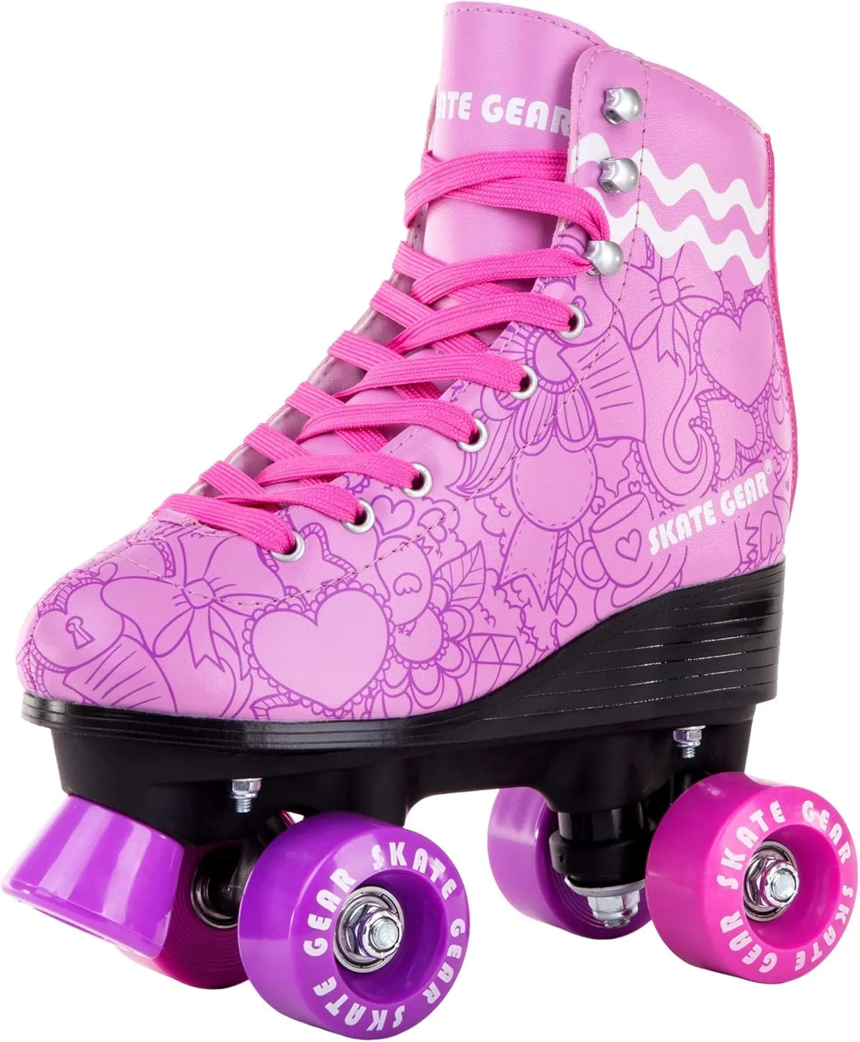 Skate Gear Retro Quad Design Roller Skates