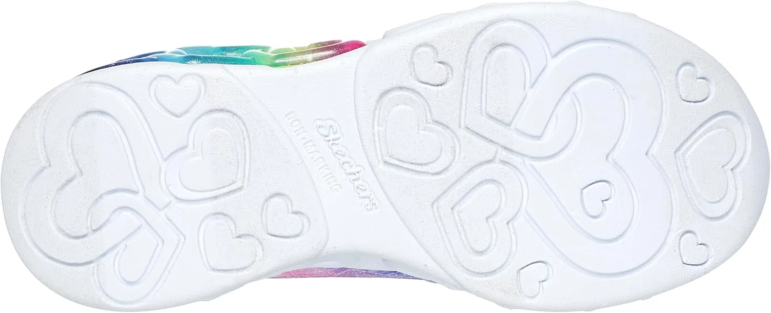 Skechers Girls' Infinite Heart Lights eternal Shimmer