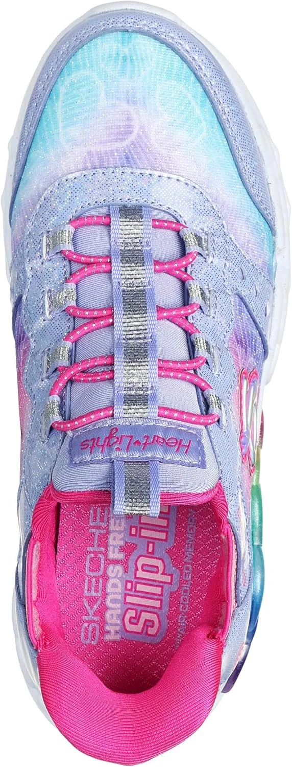 Skechers Girls' Infinite Heart Lights eternal Shimmer