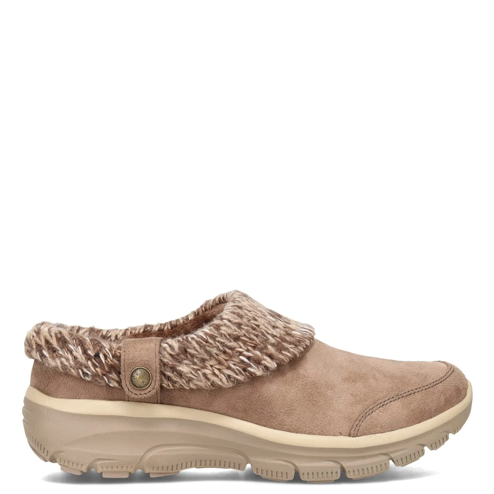 Skechers Women's Easy Going-Good Duo Mule, Taupe, 7.5
