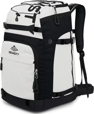 Ski Boot Bag, 55L Waterproof Ski and Snowboard Boots Travel Backpack for Skis, Snowboard, Ski Helmet, & Accessories