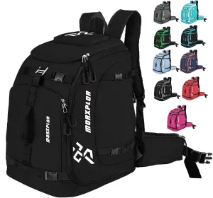 Ski Boot Bag - 65L Padded, Waterproof Ski Travel Backpack for Gear & Accessories