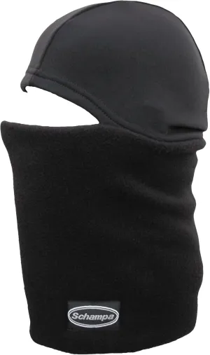 Skull Gaiter Double Layer Fleece Neck Gaiter with WarmSkin Skullcap Attached (Black, One Size)