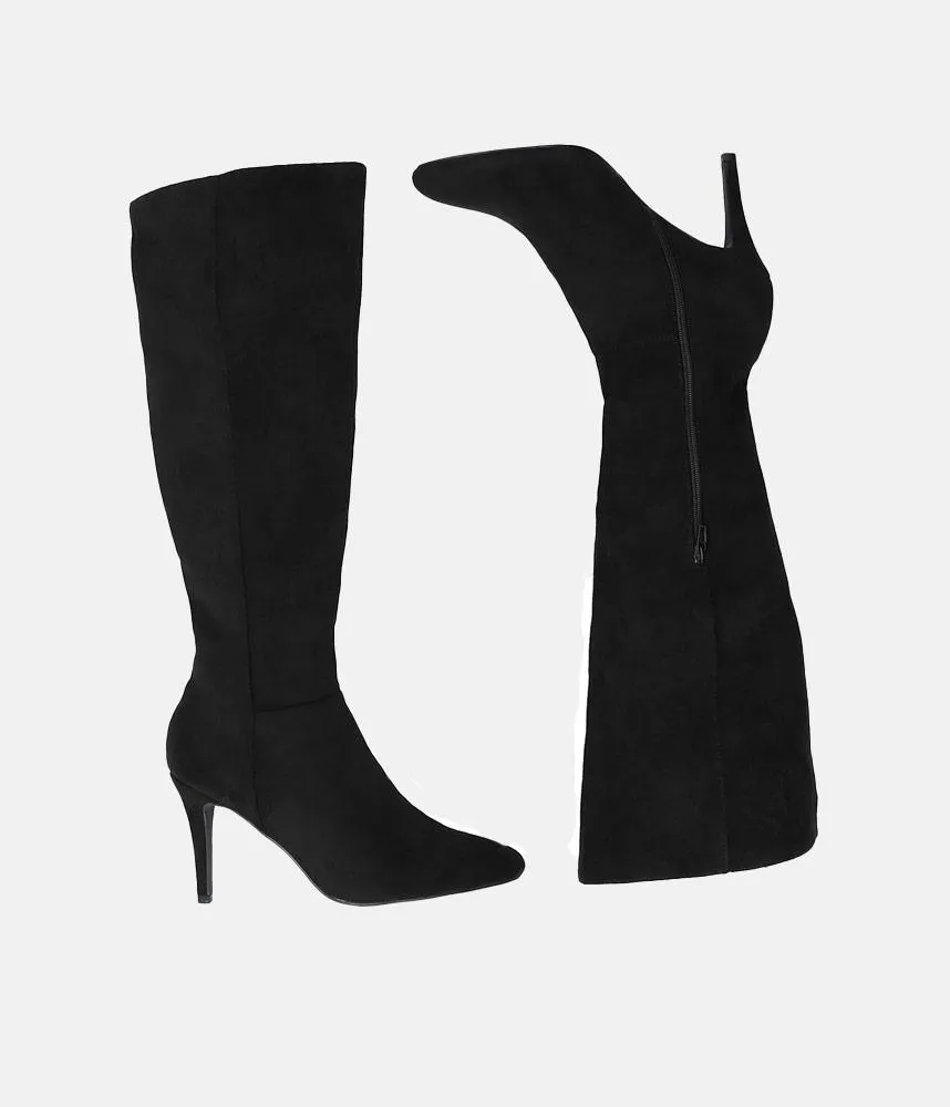 Sky High Black Stiletto Heel Long Boots