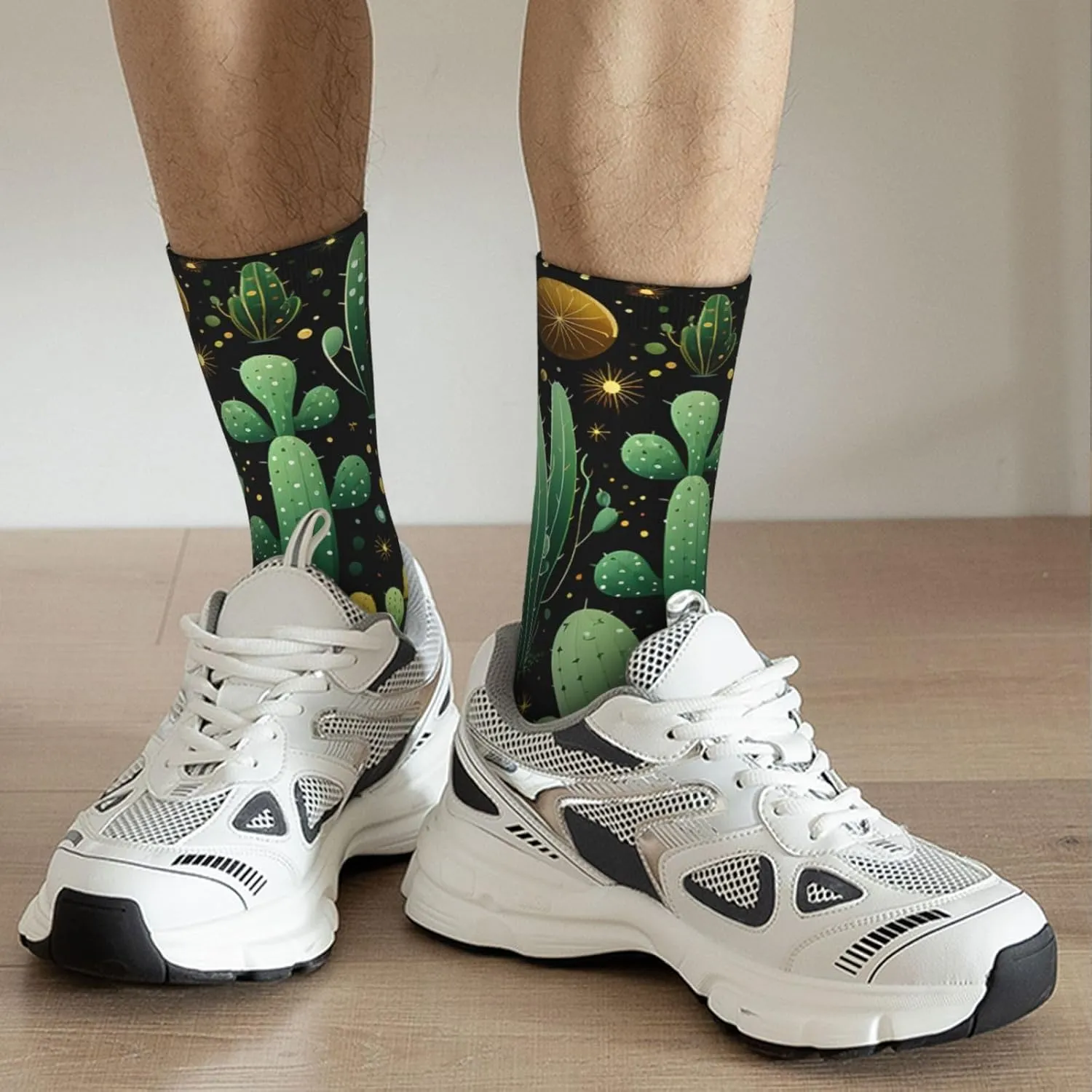 Socks for Women Men Many Cacti Boot Socks Breathable Warm Calf Socks for Hiking Work