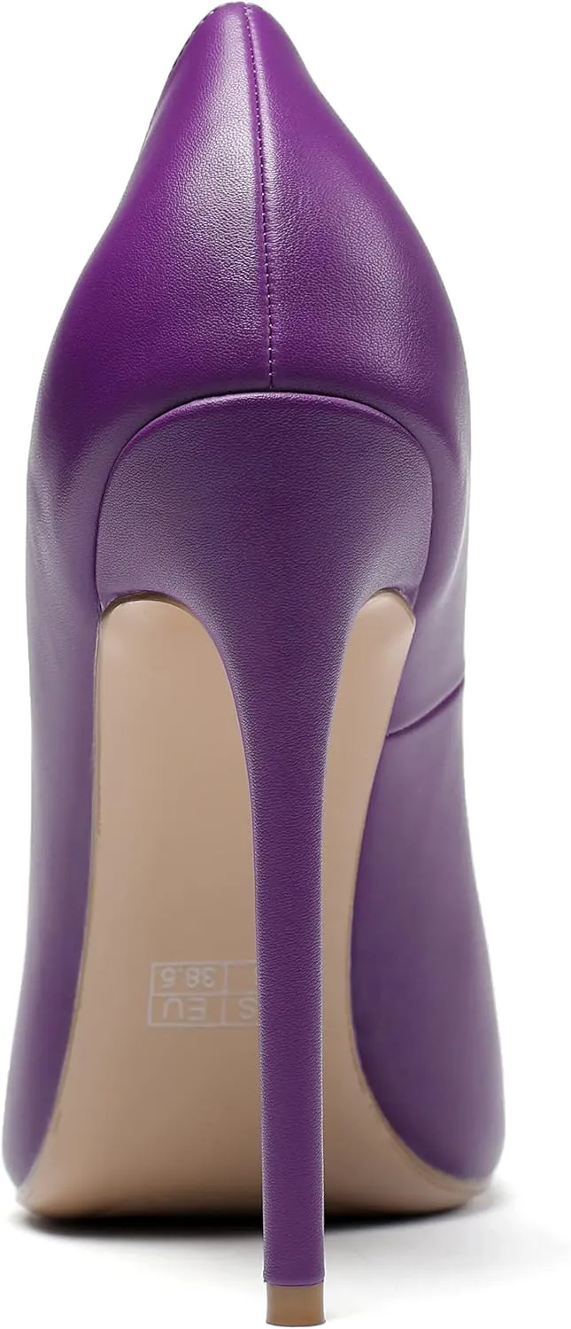 Soireelady Women's Pumps High Heel| Stiletto Heels Shoes |Slip on |Womens Elegant Dress Party Shoes 12CM 4.8 Inch