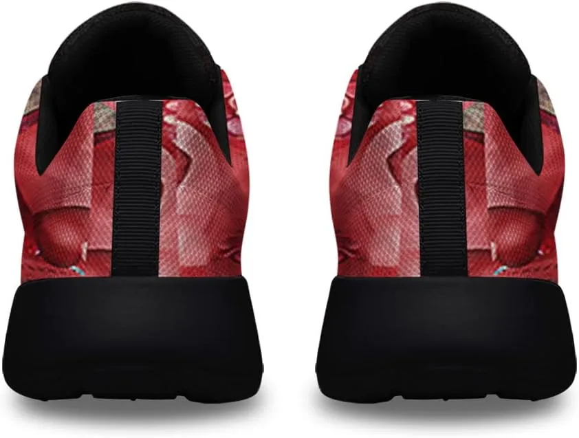 Sonzj-II Happy Valentine's Day Running Shoes Anti-Slip Lace Up Athletic Walking Sneakers Valentine Gift for Lover