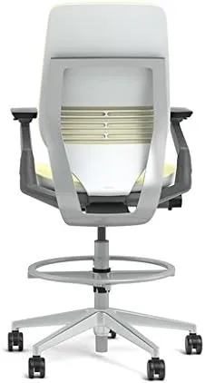 Steelcase Gesture 442 Stool Chair - Cogent: Connect Concord Fabric, Shell Back, Light on Light Frame