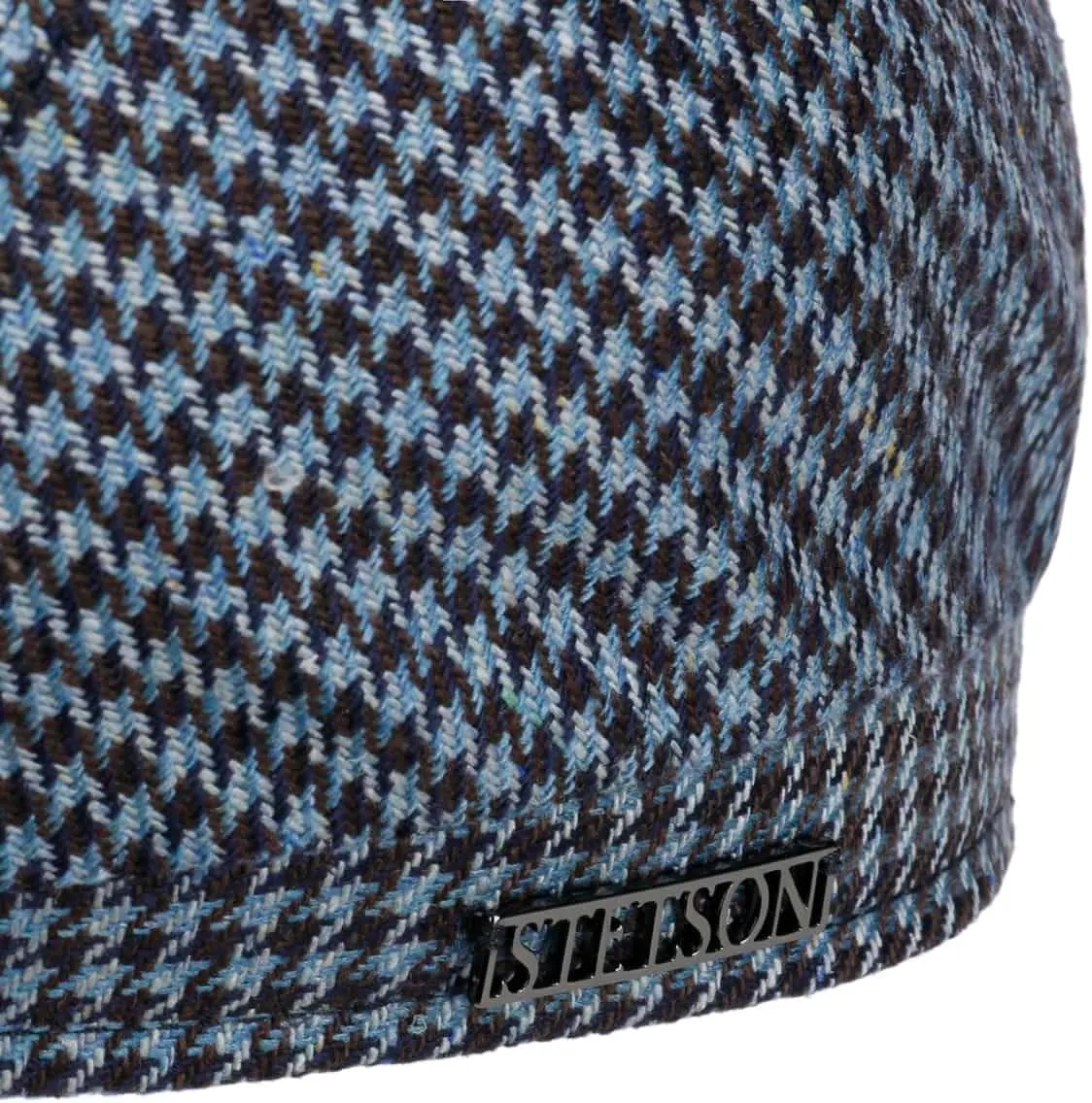 Stetson Silk Houndstooth Flat Cap Men - Made in The EU