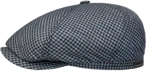 Stetson Silk Houndstooth Flat Cap Men - Made in The EU